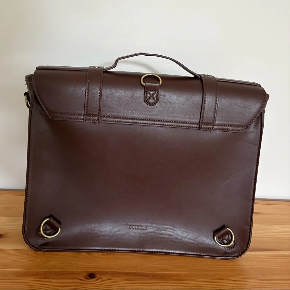 ECOSUSI Bow Briefcase - Brandy Brown - No bow or strap